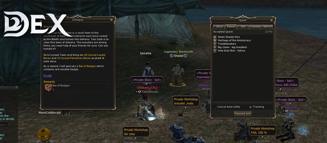 Hellbound quests Lineage2